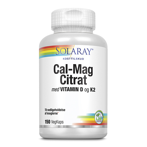 Køb Calcium Magnesium + D og K2 vitamin 150 kap fra Solaray online billigt tilbud rabat legetøj
