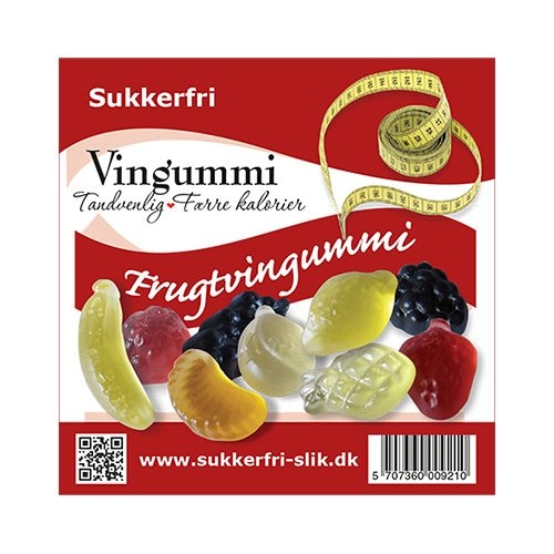 Køb Frugtvingummi sukkerfri 90gr online billigt tilbud rabat legetøj