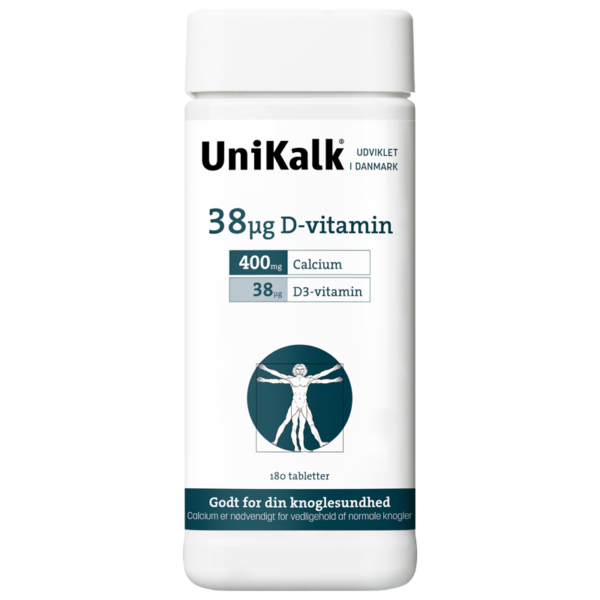 Køb UniKalk 38 µg D-VITAMIN (180 stk) online billigt tilbud rabat legetøj