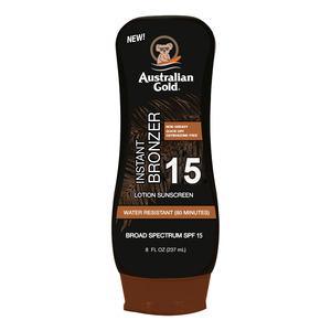 Australian Gold Lotion Sunscreen with bronzer SPF15 - 237 ml.