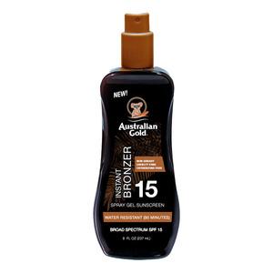 Australian Gold Sunscreen Spray Gel with bronzer SPF15 - 237 ml.