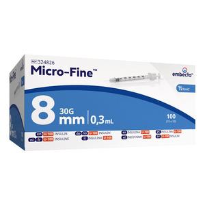 BD Micro Fine+ 0,3 ml U-100 - 100 stk.