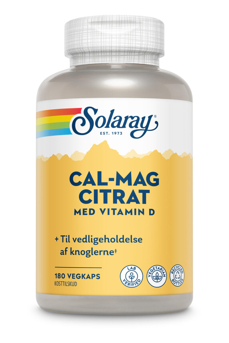 Calcium Magnesium Citrat med D-vit. - 180 kapsler
