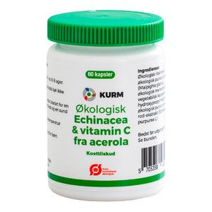 Kurm Ø Echinacea & Vitamin C - 60 kaps.