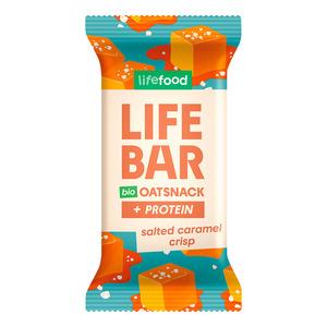 LifeFood Lifebar Havrebar Protein Salted Caramel Crisp - Øko - 40 g.