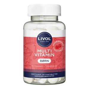 Livol Multivitamin Børn, Jordbær - 150 tyggetabl.
