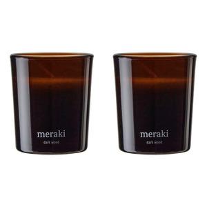 Meraki Duftlys Dark Wood - 60 g.