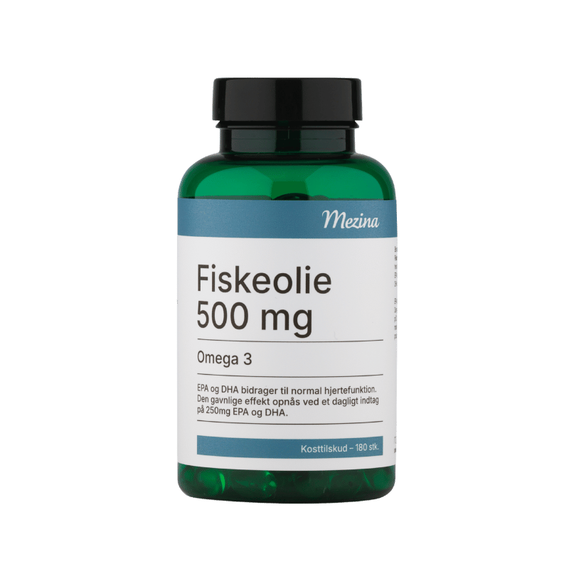 Mezina Fiskeolie Omega 3 500 mg (180 kaps)