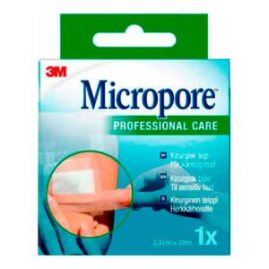 Micropore 3M kirurgisk tape 2,5cm x10m - brun