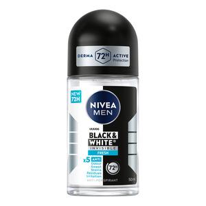 Nivea Men Black & White Invisible Fresh Deo Roll On - 50 ml.
