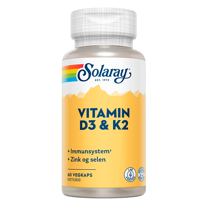 Solaray Vitamin D3 & K2 (60 kaps)