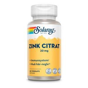Solaray Zink Citrat 20 mg - 60 kaps.
