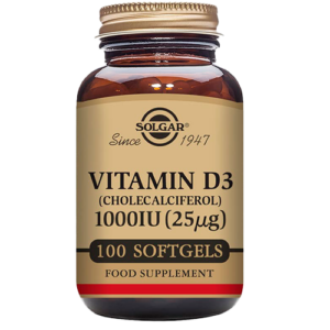 Solgar Vitamin D3 25 mcg (100 softgels)