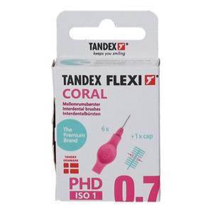 Tandex Flexi Mellemrumsbørste - 6 stk. - 0,40 mm = PHD 0,7 Coral