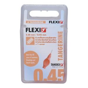 Tandex Flexi Mellemrumsbørste - 6 stk. - 0,45 mm = PHD 0,8 Tangerine