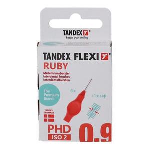 Tandex Flexi Mellemrumsbørste - 6 stk. - 0,50 = PHD 0,9 Ruby