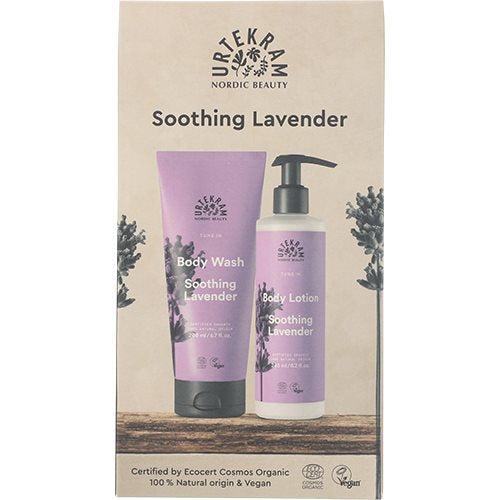 Urtekram Gaveæske Soothing Lavender Body Lotion & Body Wash VÆRDI KR. 124.95